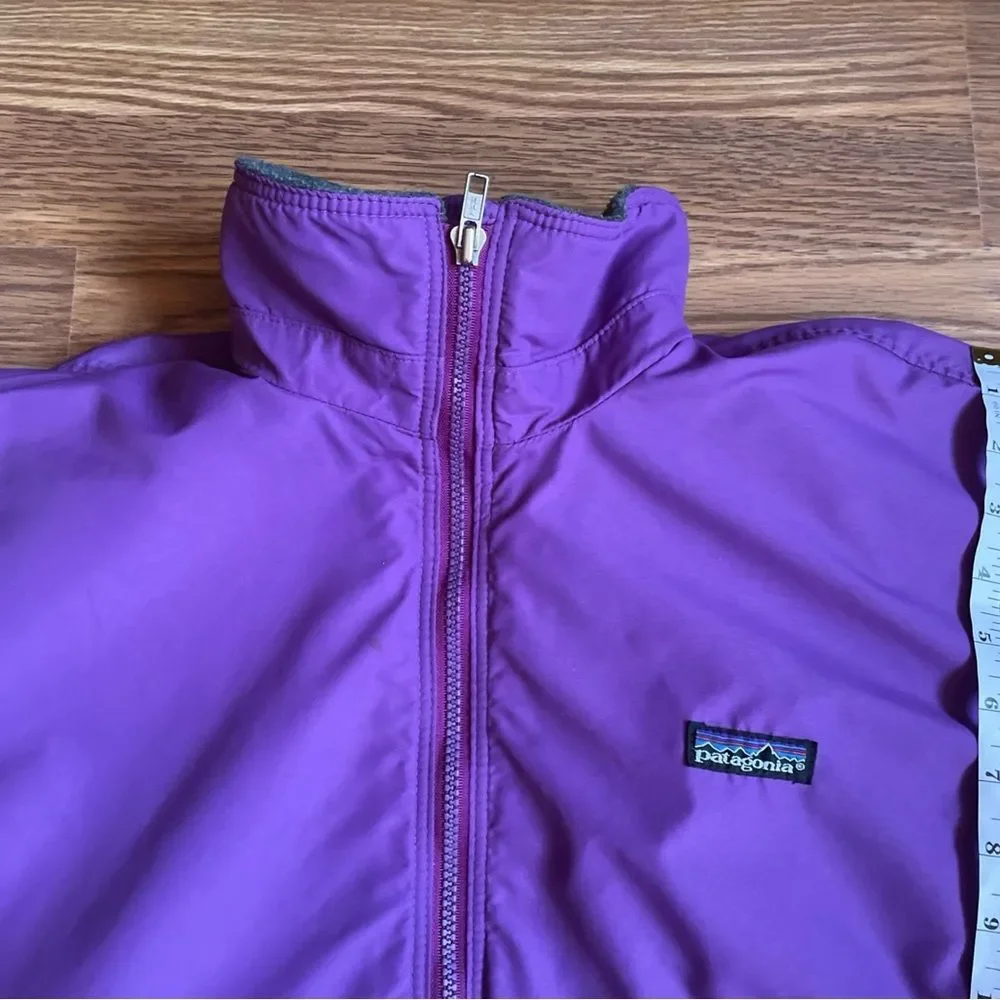 VTG 90s Patagonia Shelled  Jacket Women’s 12 Purple Fleece Lined USA